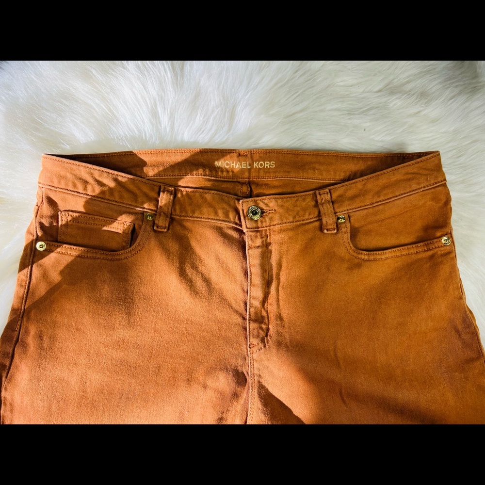 Michael Kors Izzy Skinny Jeans in Burnt Orange 14